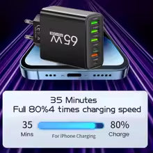 Chargeur USB multiport 65 W à charge rapide